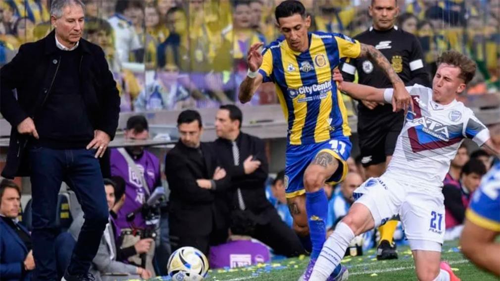 Di María debutó con gol en el empate de Rosario Central ante Godoy Cruz.