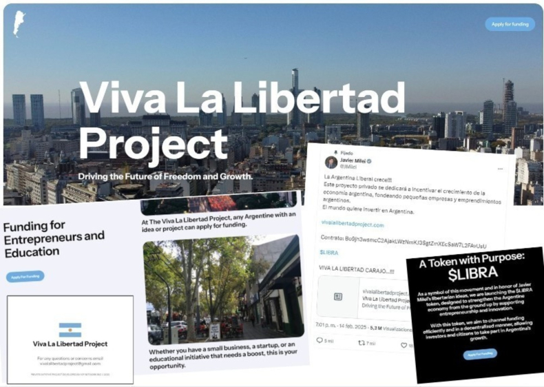 El sitio que Milei tuiteó por la cripto $LIBRA es una panchería que cerró en 2021-