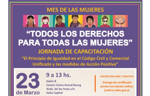 CAPACITACIÓN SOBRE EL ABORDAJE DE LOS DERECHOS DE LA MUJER EN EL CÓDIGO CIVIL Y COMERCIAL A PARTIR DE LA REFORMA