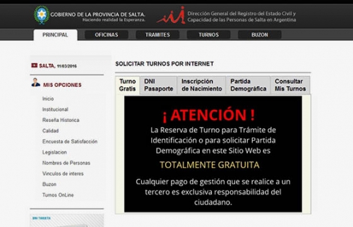 NUEVO SERVICIO DEL REGISTRO CIVIL: TURNOS ONLINE PARA TRAMITAR PARTIDAS DE NACIMIENTO