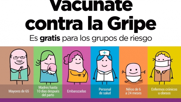 CONTINÚA LA VACUNACIÓN ANTIGRIPAL GRATUITA Y OBLIGATORIA PARA EL GRUPO OBJETIVO