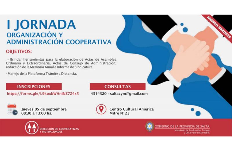 PRIMERA JORNADA DE ORGANIZACIÓN Y ADMINISTRACIÓN COOPERATIVA