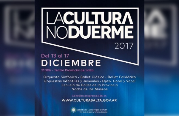 COMIENZA HOY EL CICLO LA CULTURA NO DUERME