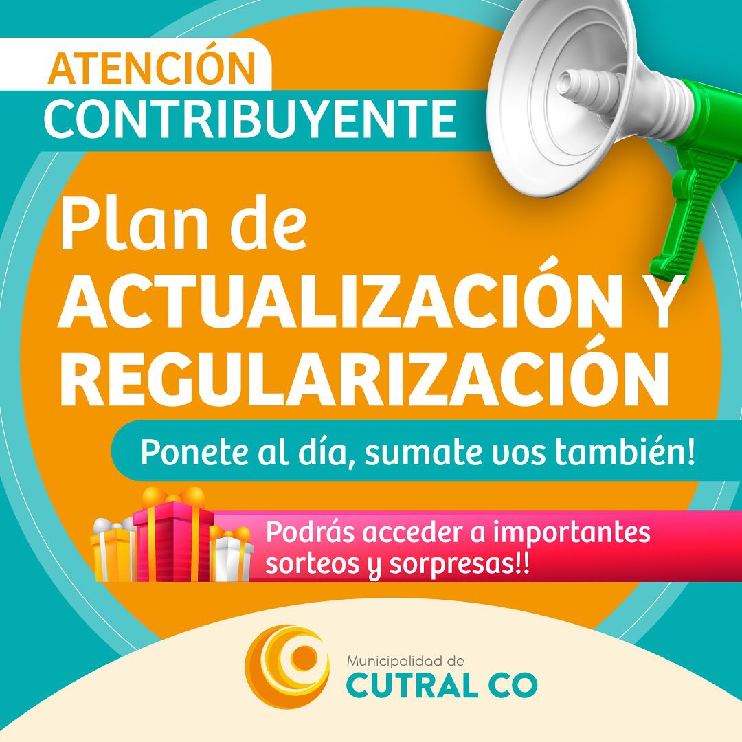 #PoneteAlDía ahora podes cancelar tu deuda través de nuestra página web www.cutralco.gob.ar Ingresas a la web