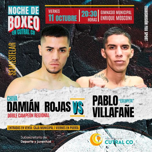 ¡Noche de #Boxeo en Cutral Co!