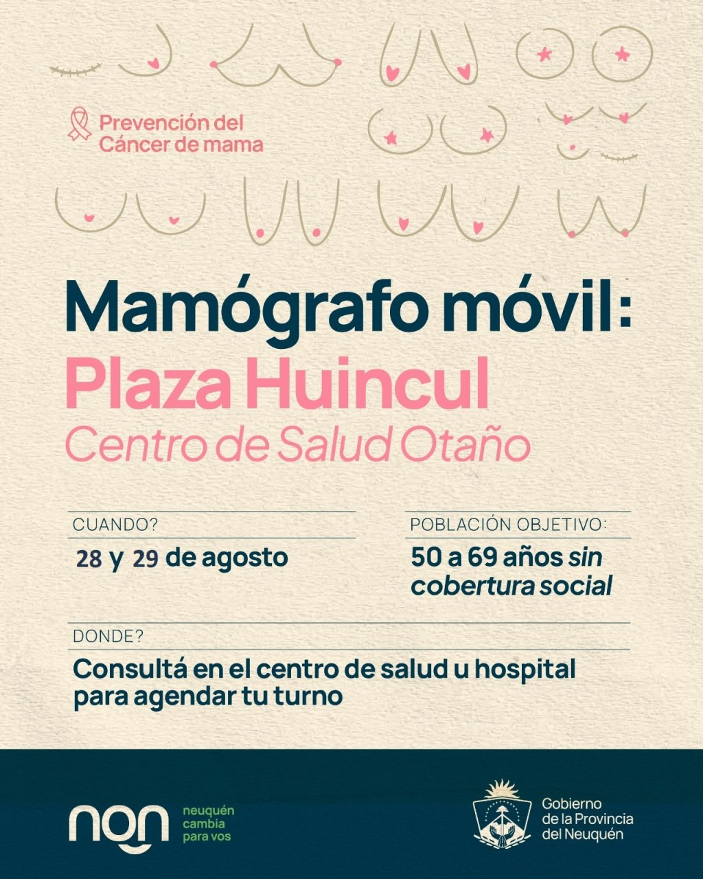 mamógrafo móvil en Plaza Huincul