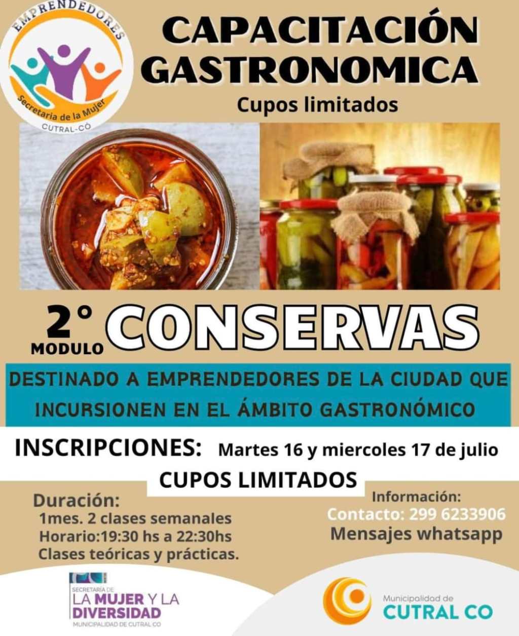 CONSERVAS 2°MODULO: CAPACITACION GASTRONOMICA 🫙