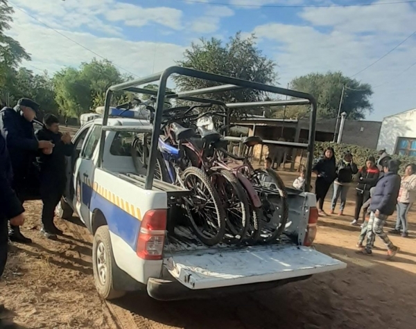 El Quebrachal: tres jóvenes detenidos por la sustracción de bicicletas