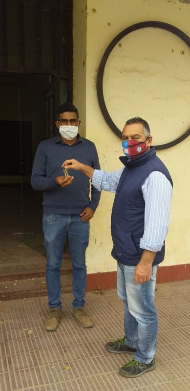 APOLINARIO SARAVIA: instalación de la sucursal bancaria.