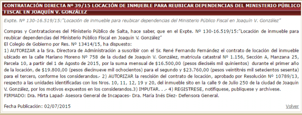 JVG : Así estamos / La Justicia de Salta le paga el alquiler a ex funcionario acusado de abuso sexual
