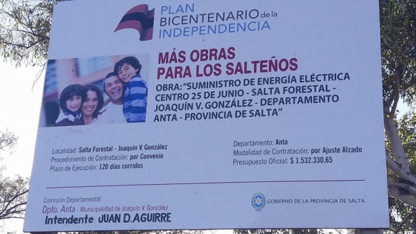Dio inicio a la Obra de electrificación de un nuevo barrio en Salta Forestal