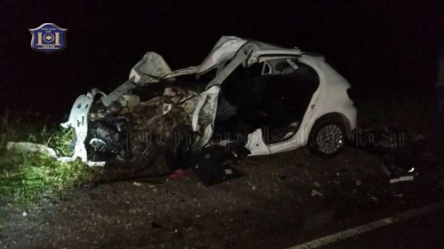 Automovilista falleció en una colisión frontal