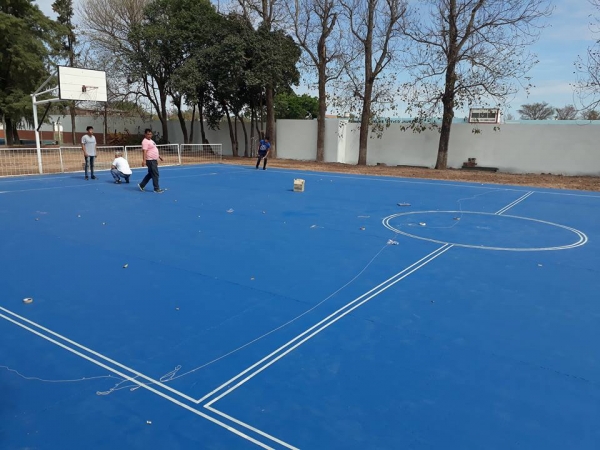 Finalizó la construcción de la cancha de básquet en el complejo municipal:
