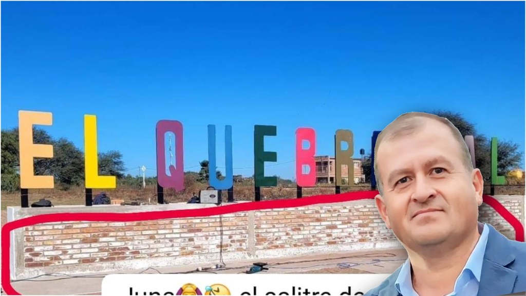 Quebrachal gastó más de 6 millones en un pórtico que parece hecho "así nomás