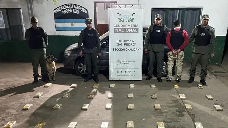 Una perra de Gendarmería detectó 42 kilos de cocaína en Jujuy el destino era J.V.González