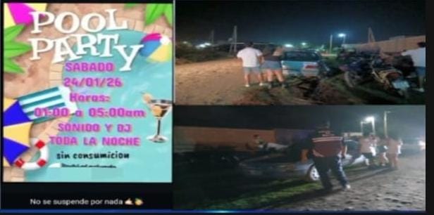 Infracción contravencional: suspenden evento no autorizado en El Quebrachal