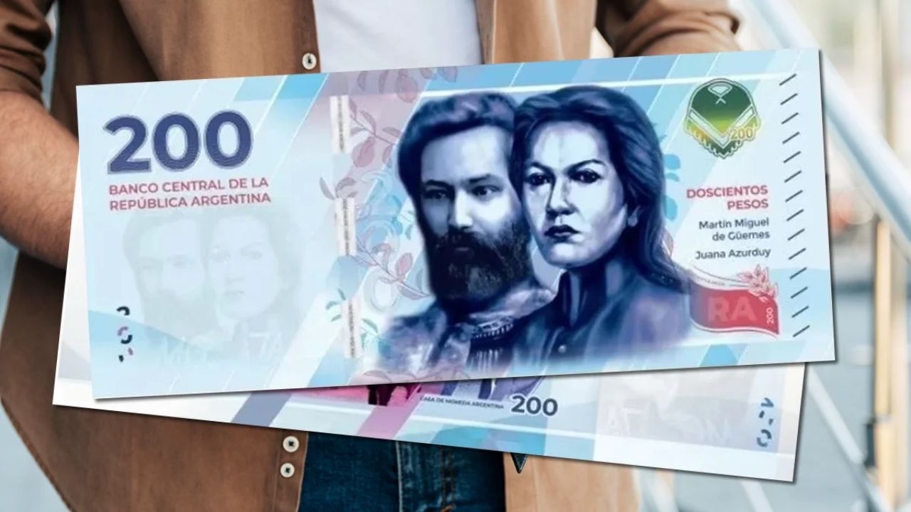 Presentaron el nuevo billete de $200 con la figura del General Güemes y de Juana Azurduy