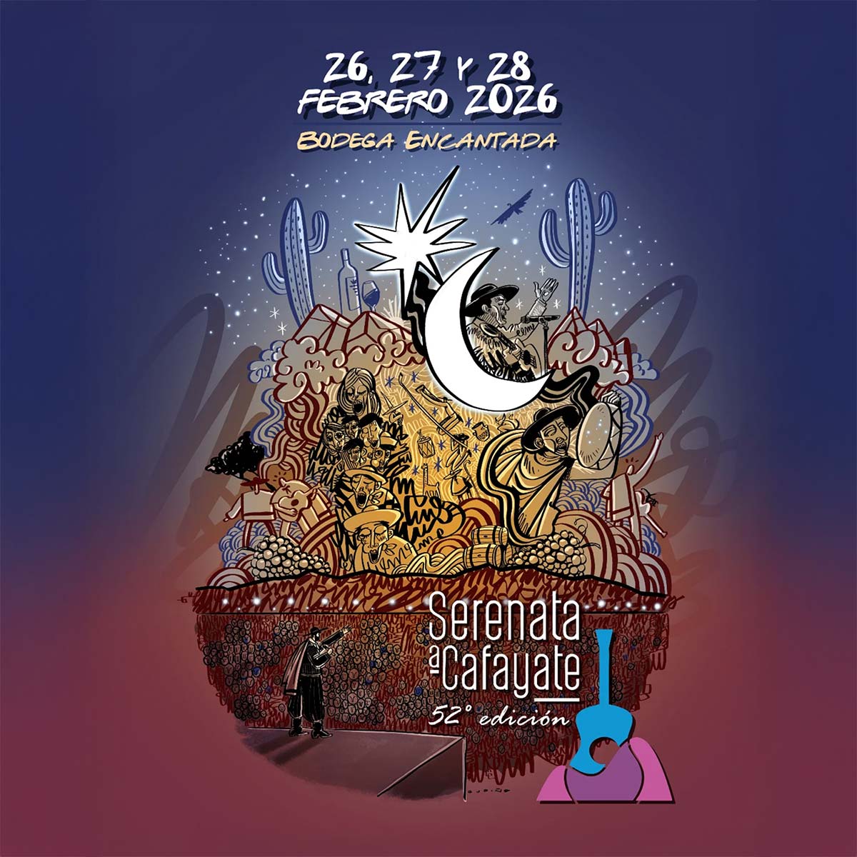 Cafayate se prepara para vivir la 52ª edición de la Serenata con una grilla de primer nivel