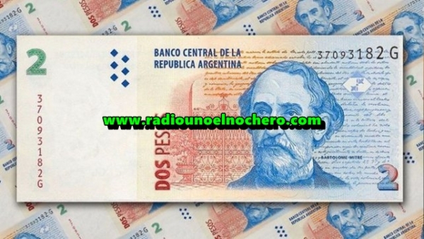 Hasta el 27 de abril tienen validez los billetes de 2 pesos