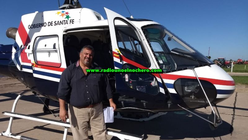El helicóptero de la Provincia asiste a zonas anegadas del departamento 9 de Julio