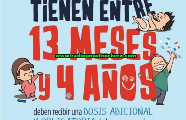 Comenzó en el país la vacunación con la dosis adicional para prevenir sarampión y rubéola
