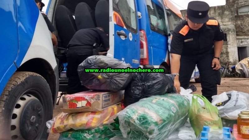 La Policía de la provincia entregó donaciones a damnificados por la inundación