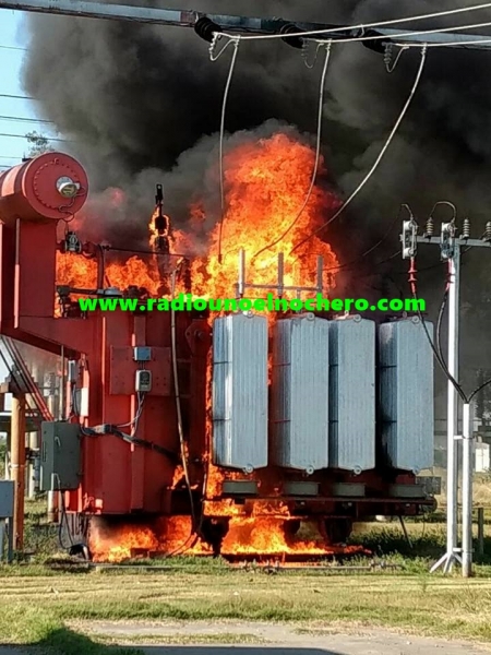 Incendio en la estación transformadora Arrufó, dejó sin energía a los dptos. San Cristóbal y 9 de Julio