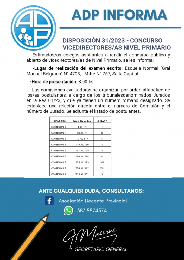 CONCURSO VICEDIRECTORES/AS NIVEL PRIMARIO