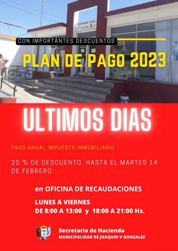 𝗛𝗔𝗦𝗧𝗔 𝗘𝗟 𝟭𝟰 𝗗𝗘 𝗙𝗘𝗕𝗥𝗘𝗥𝗢 𝗣𝗟𝗔𝗡 𝗗𝗘 𝗣𝗔𝗚𝗢 𝗗𝗘 𝗜𝗠𝗣𝗨𝗘𝗦𝗧𝗢𝗦 𝗜𝗡𝗠𝗢𝗕𝗜𝗟𝗜𝗔𝗥𝗜𝗢𝗦