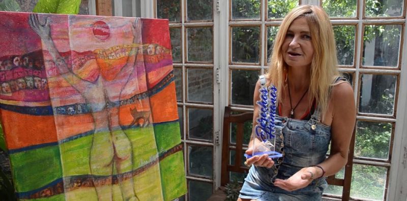 Distinguen a la artista Algranati por su compromiso con los derechos humanos
