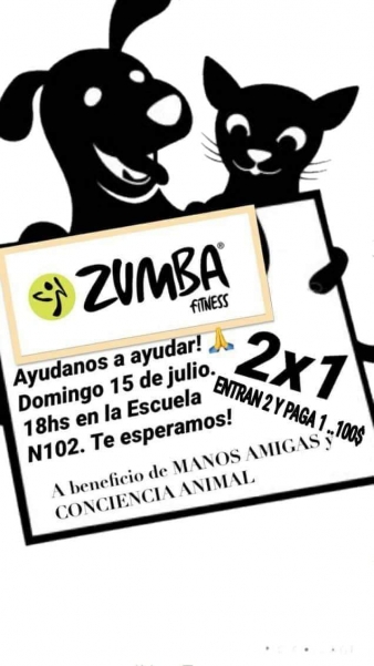ANDREA OJEDA ZUMBA A BENEFICIO DE MANOS AMIGAS Y CONCIENCIA ANIMAL