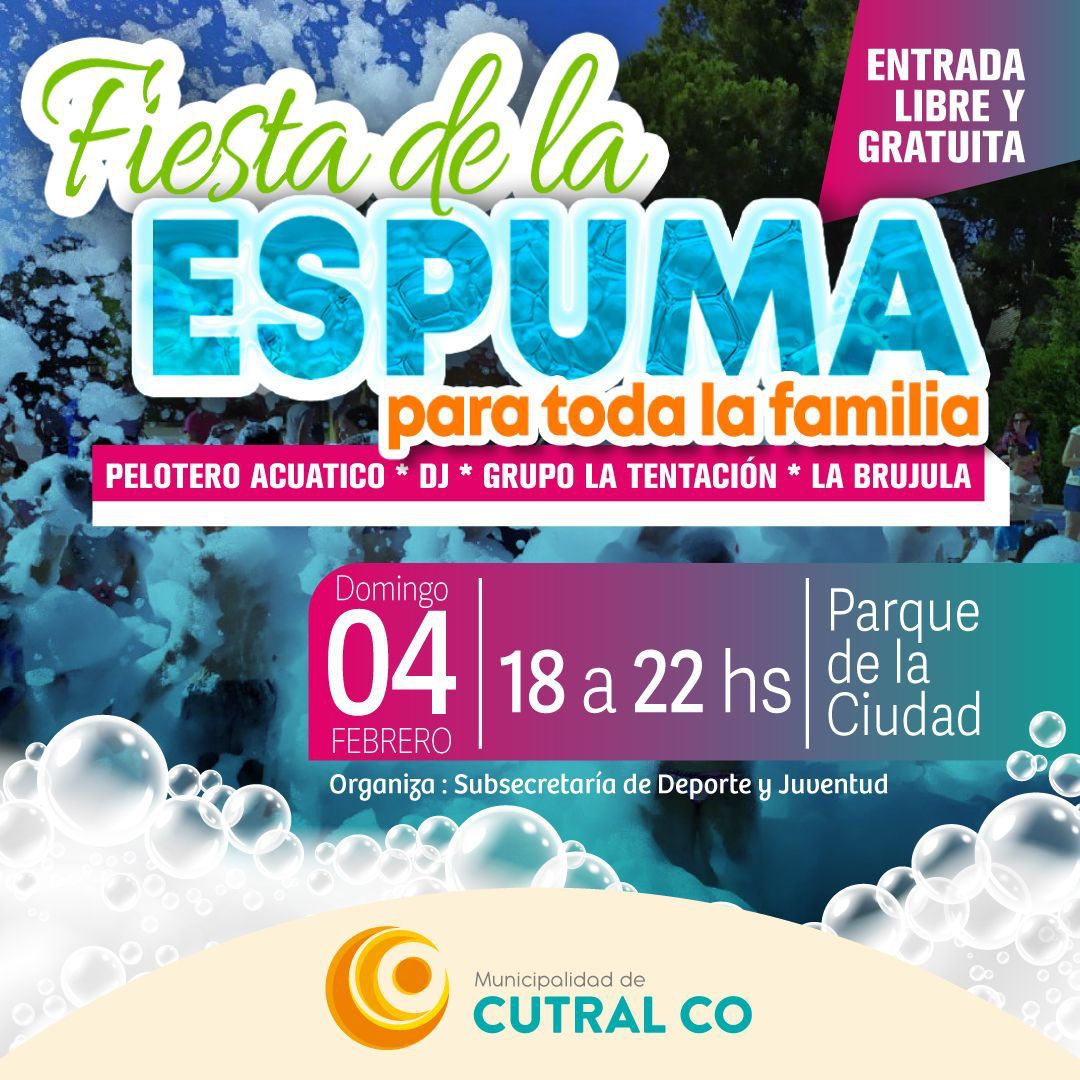 Fiesta de la espuma en Cutral co