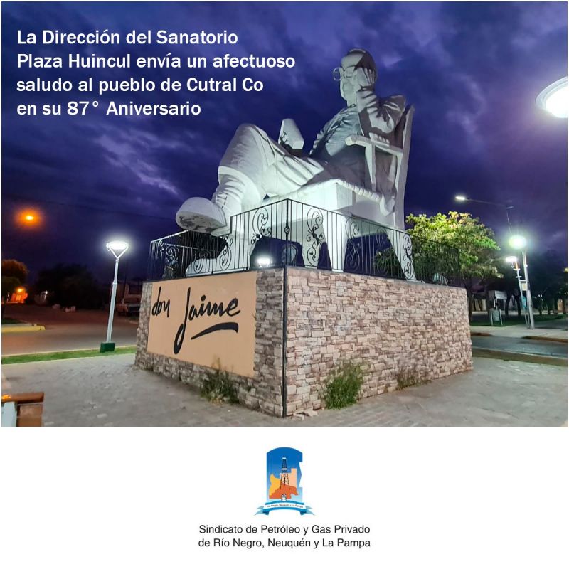 Salutación del Sanatorio Plaza Huincul