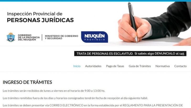 Los trámites de Personería Jurídica y el Boletín Oficial se pueden pagar de modo digital