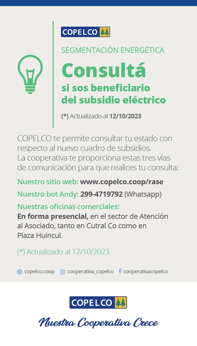LISTA ACTUALIZADA: Consultá si sos beneficiario del Subsidio Eléctrico