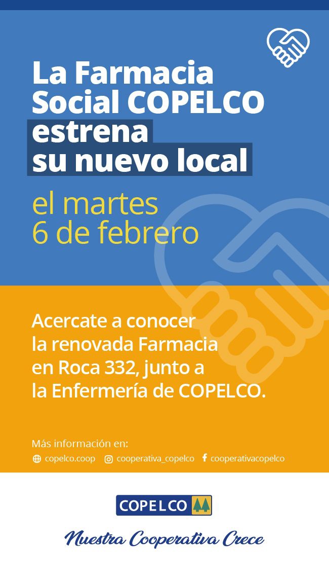 La Farmacia Social COPELCO estrena su nuevo local el martes 6 de febrero