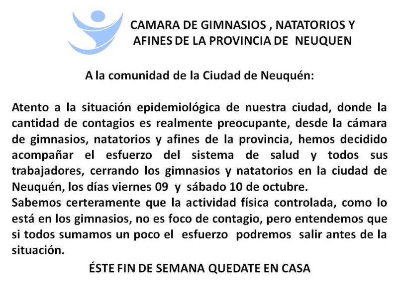 Cámara de Gimnasios y Afines de la Provincia de Neuquén