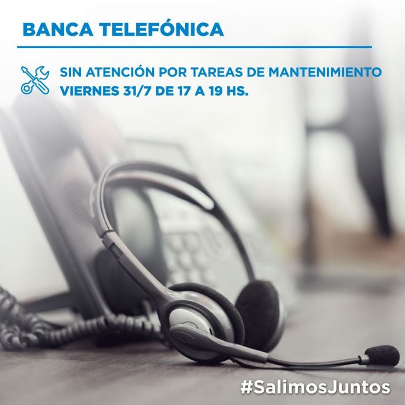 Tareas de mantenimiento en Banca Telefónica
