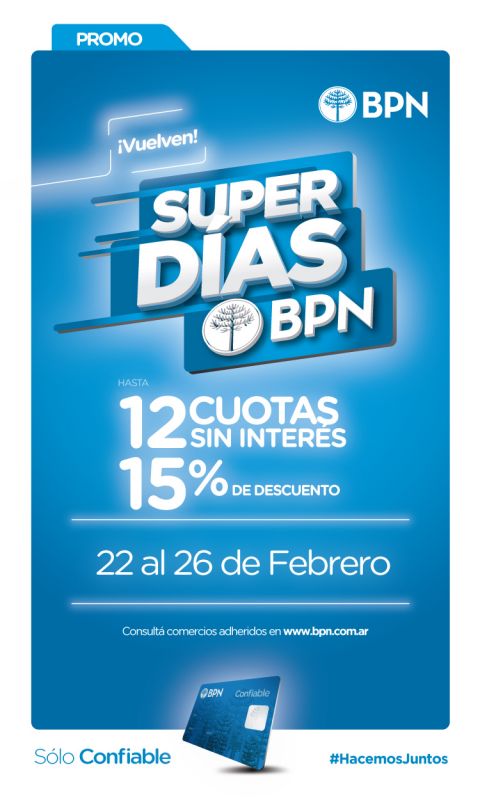 BPN lanza cinco días con cuotas y descuentos