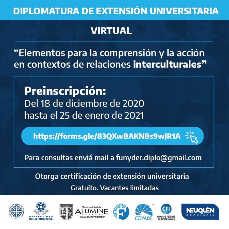 Abrió la preinscripción a la Diplomatura de Extensión “Elementos para la comprensión y acción en contextos de Relaciones Interculturales”