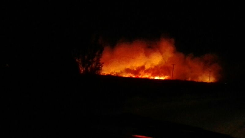 Gran incendio entre Senillosa y Arroyito