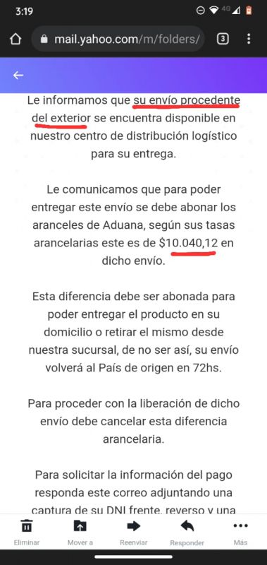 Alerta de robo de datos, (phising)