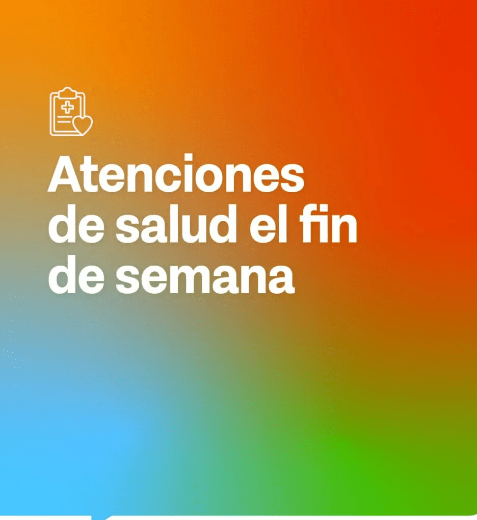 CRONOGRAMA DE ATENCIÓN DE LOS CAPS DURANTE EL FIN DE SEMANA