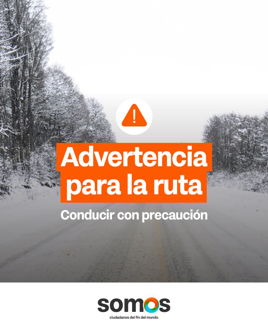 PRECAUCIÓN EN LA RUTA 3 POR NEVADAS
