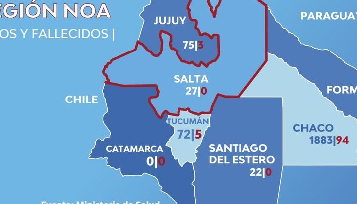 Con placas, Sáenz mostró la situación epidemiológica de Salta