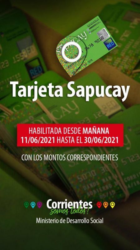Desde este viernes 11 se habilitan las tarjetas Sapucay