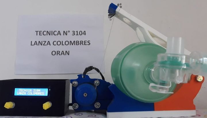 En la técnica de Orán fabrican un prototipo de respirador