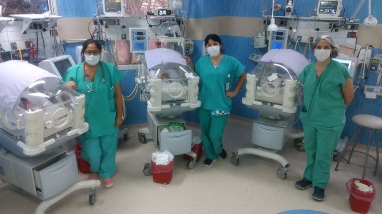 Nacieron las trigemelas, un caso que se da cada 200 millones de embarazos
