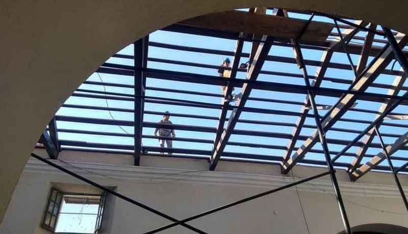 En Metán reparan un monumento histórico provincial dañado por un temporal