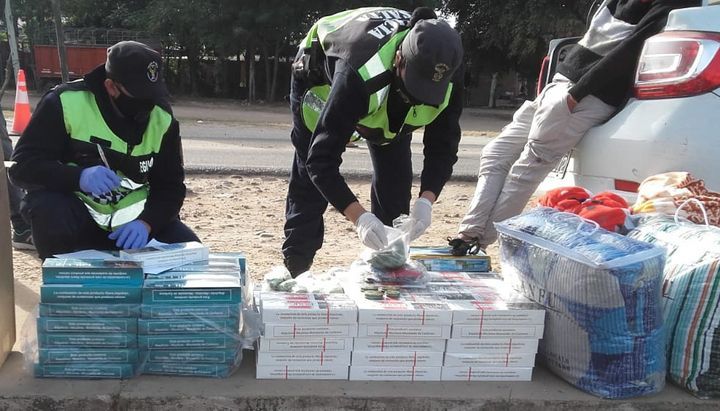 Llevaba 70 mil pesos en mercadería de contrabando